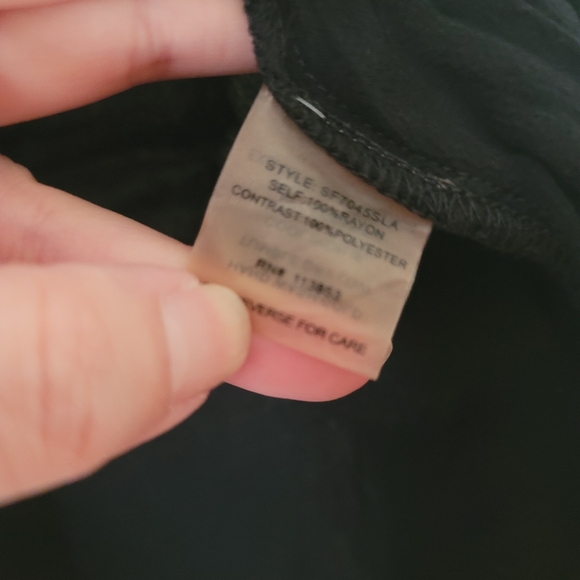 Pixley Top Womens S Small Black V-Neck Blouse - Picture 7 of 7